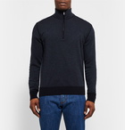 Loro Piana - Roadster Striped Cashmere Half-Zip Sweater - Men - Navy