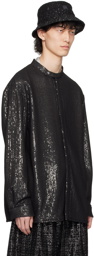 AMIRI Black Sequinned Shirt