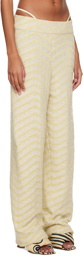 Isa Boulder SSENSE Exclusive Yellow & Off-White Knitcurve Trousers