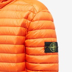 Stone Island Men's Lightweight Hooded Down Jacket in Orange Red