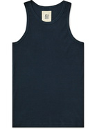 Hemen Biarritz - Ribbed Stretch-Cotton Tank Top - Blue