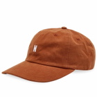 Norse Projects Men's Twill Sports Cap in Rust Brown