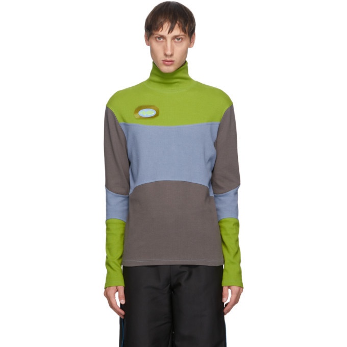 Photo: Keenkee Blue and Green Oval Cut Turtleneck