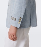 Canali Herringbone linen and wool blazer