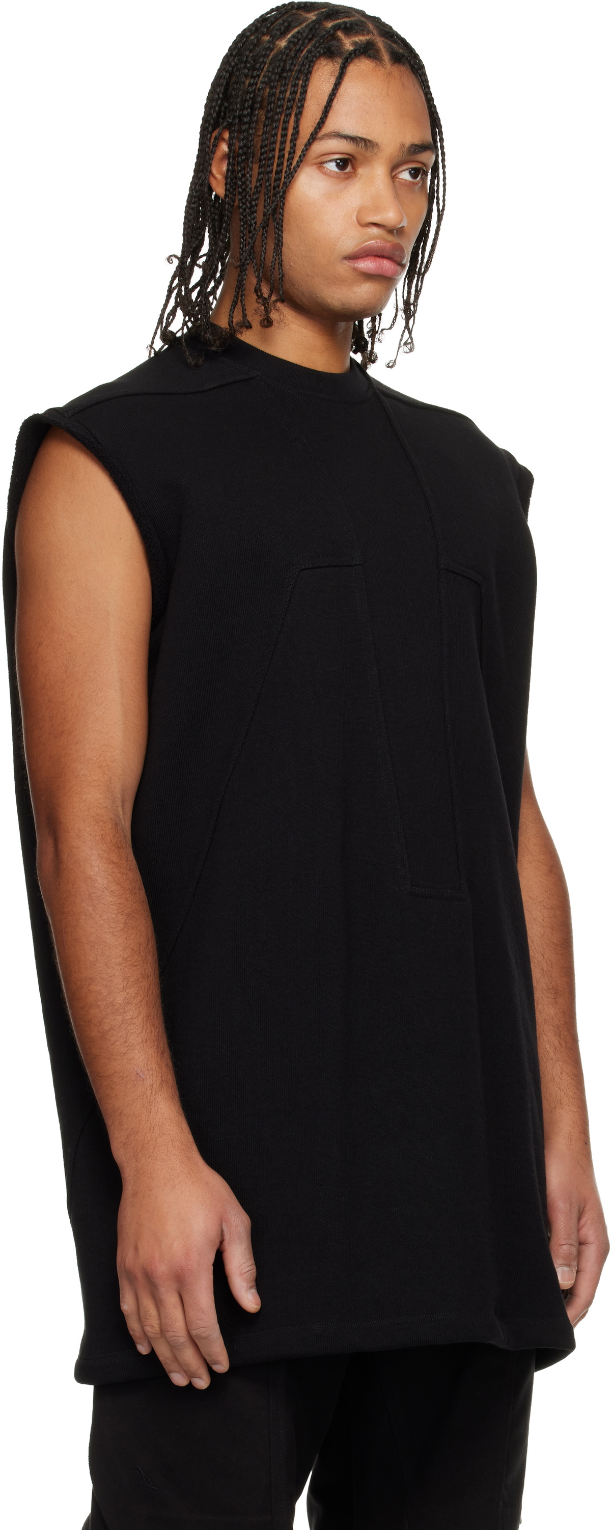 Rick Owens Black Concordians Splintered Tarp T-shirt Rick Owens