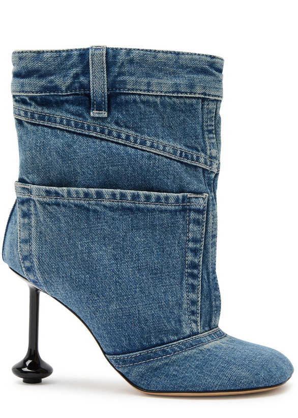 Photo: Loewe Toy 90 Jean-effect Denim Ankle Boots