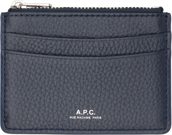 Photo: A.P.C. Navy Paris Card Holder