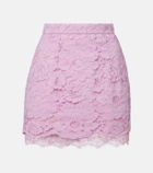 Patou Cotton-blend lace miniskirt