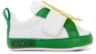 Moschino Baby Green & White Graphic Pre-Walkers