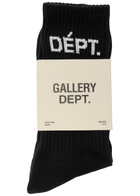 Gallery Dept. Logo-intarsia Cotton-blend Socks - Black - One Size