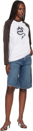 Coperni White & Black Dragon Long Sleeve T-shirt
