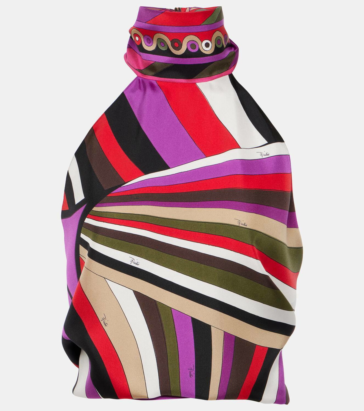 EMILIO PUCCI - kanae EMILIO PUCCI - NAIROBI PRINT SILK BANDEAU TOP - Eleonora Bonucci