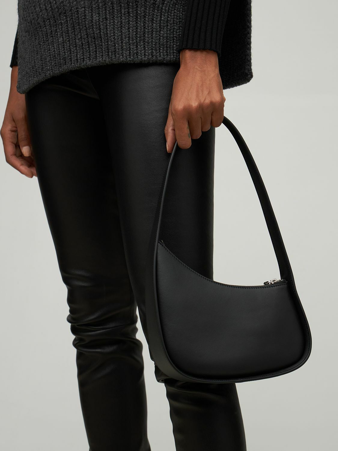 The Row Half Moon Leather Shoulder Bag The Row 