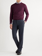 Canali - Slim-Fit Stretch-Wool Trousers - Blue