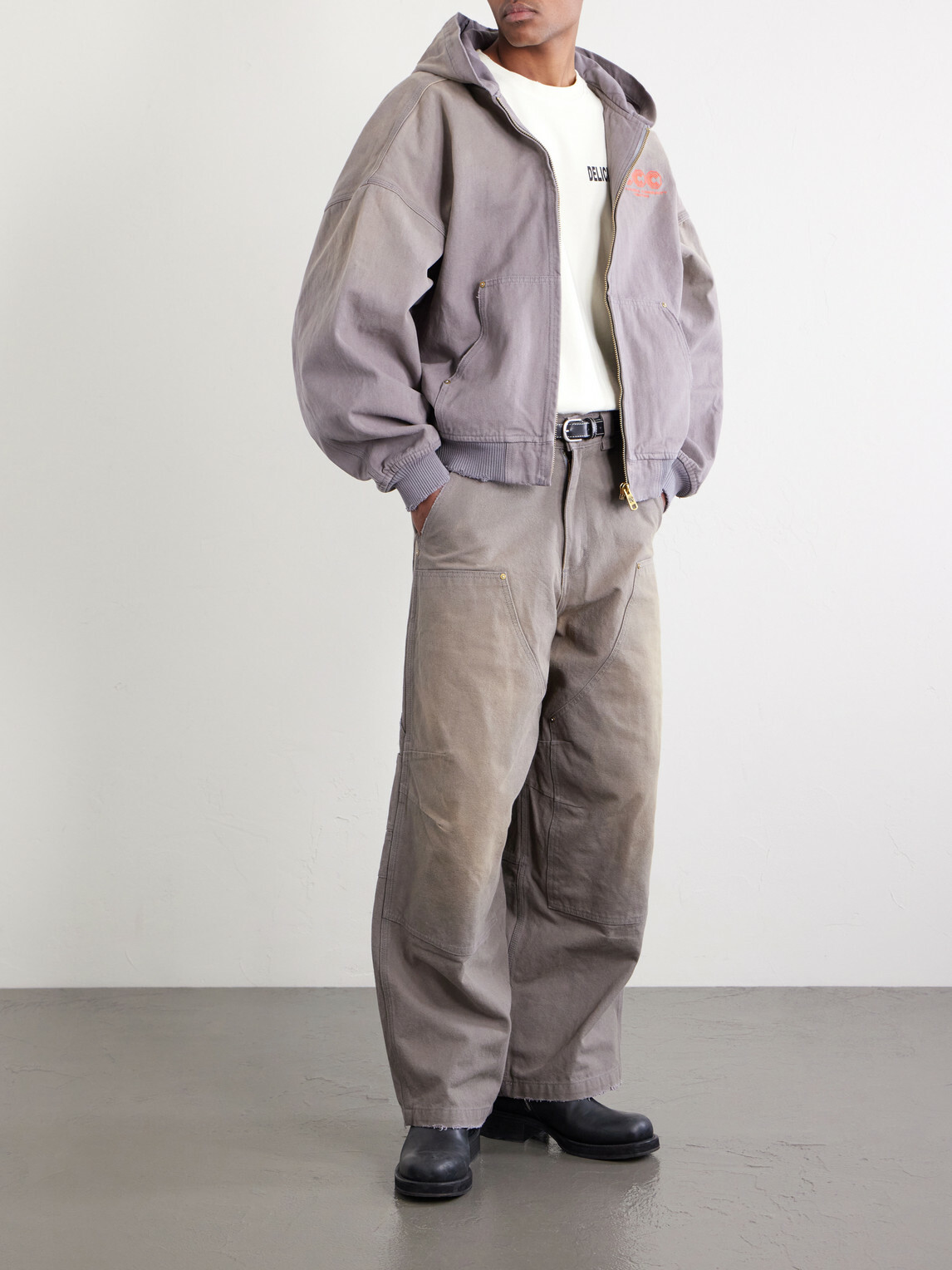 Willy Chavarria - Stockton Wide-Leg Jeans - Gray