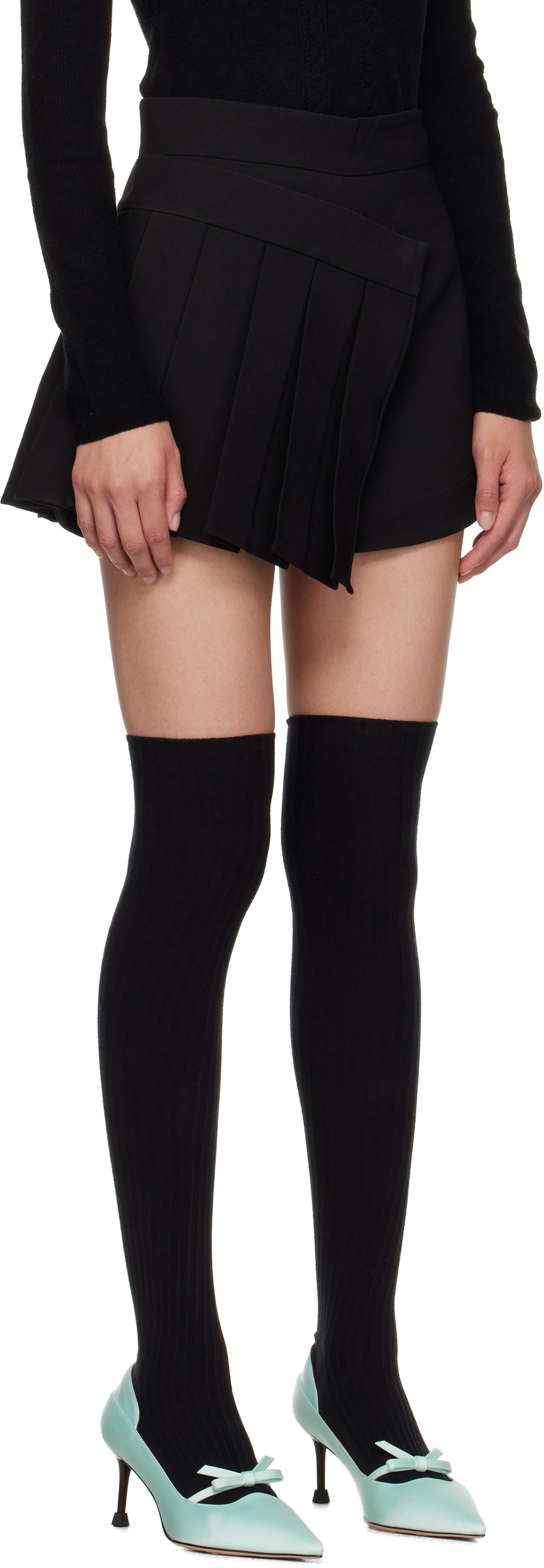 SHUSHU/TONG SSENSE Exclusive Black Pleats Skort
