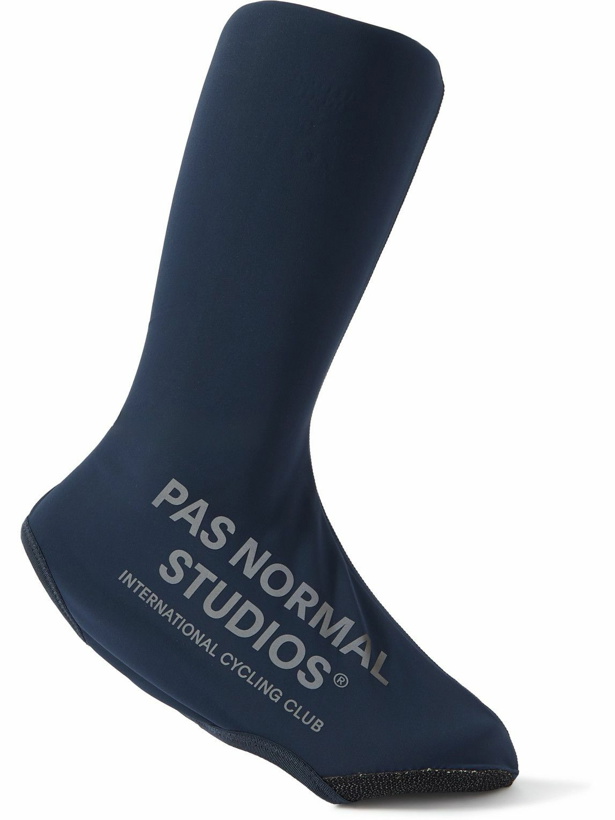 Photo: Pas Normal Studios - Logo-Print Stretch-Jersey Overshoes - Blue