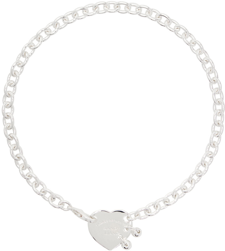 Photo: Sandy Liang Silver 'Return To Sandy Liang' Necklace