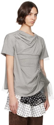 ALL-IN Gray Cinched T-shirt