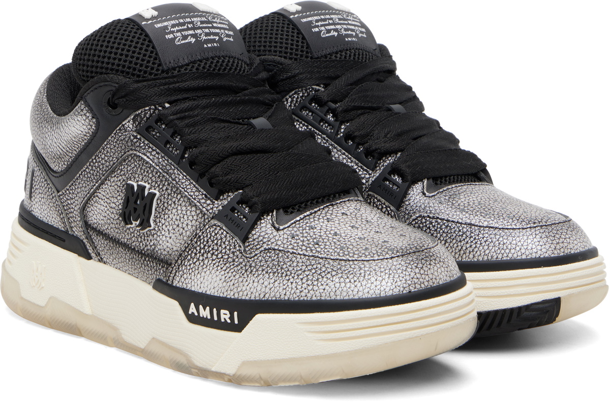 AMIRI Black Pebbled MA-1 Sneakers