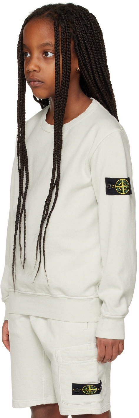 Stone Island Junior Kids Gray Patch Sweatshirt