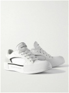 Alexander McQueen - Deck Canvas and Suede-Trimmed Padded Leather Sneakers - White