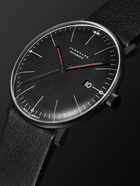 Junghans - Max Bill Bauhaus Automatic 38mm PVD-Coated Stainless Steel and Leather Watch, Ref. No. 27/4308.02