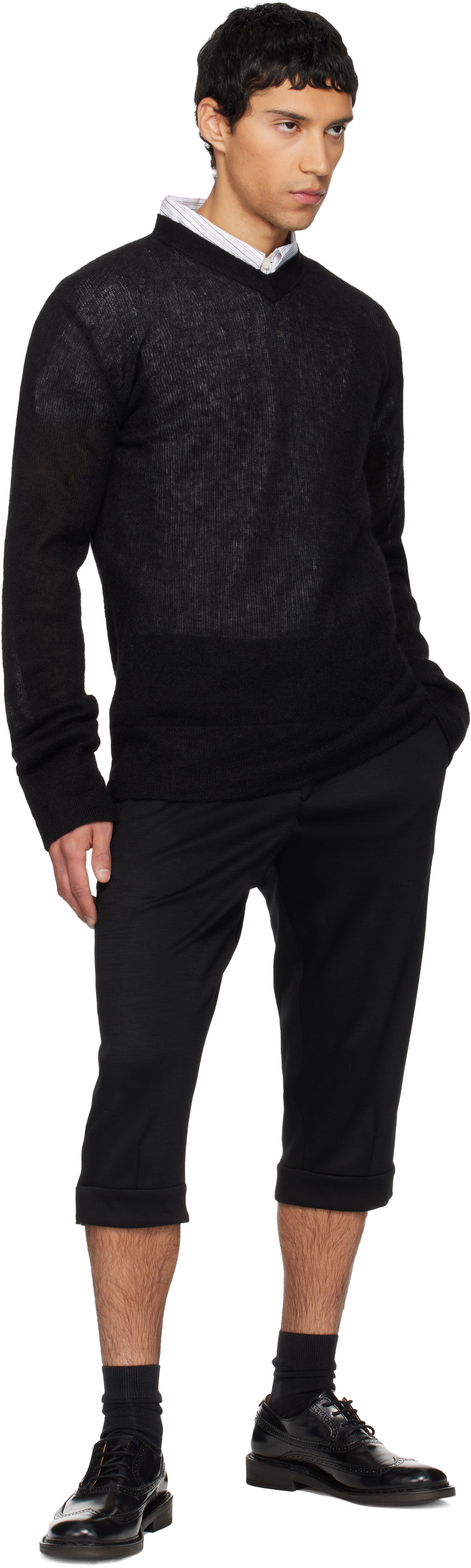 Rier Black V-Neck Sweater