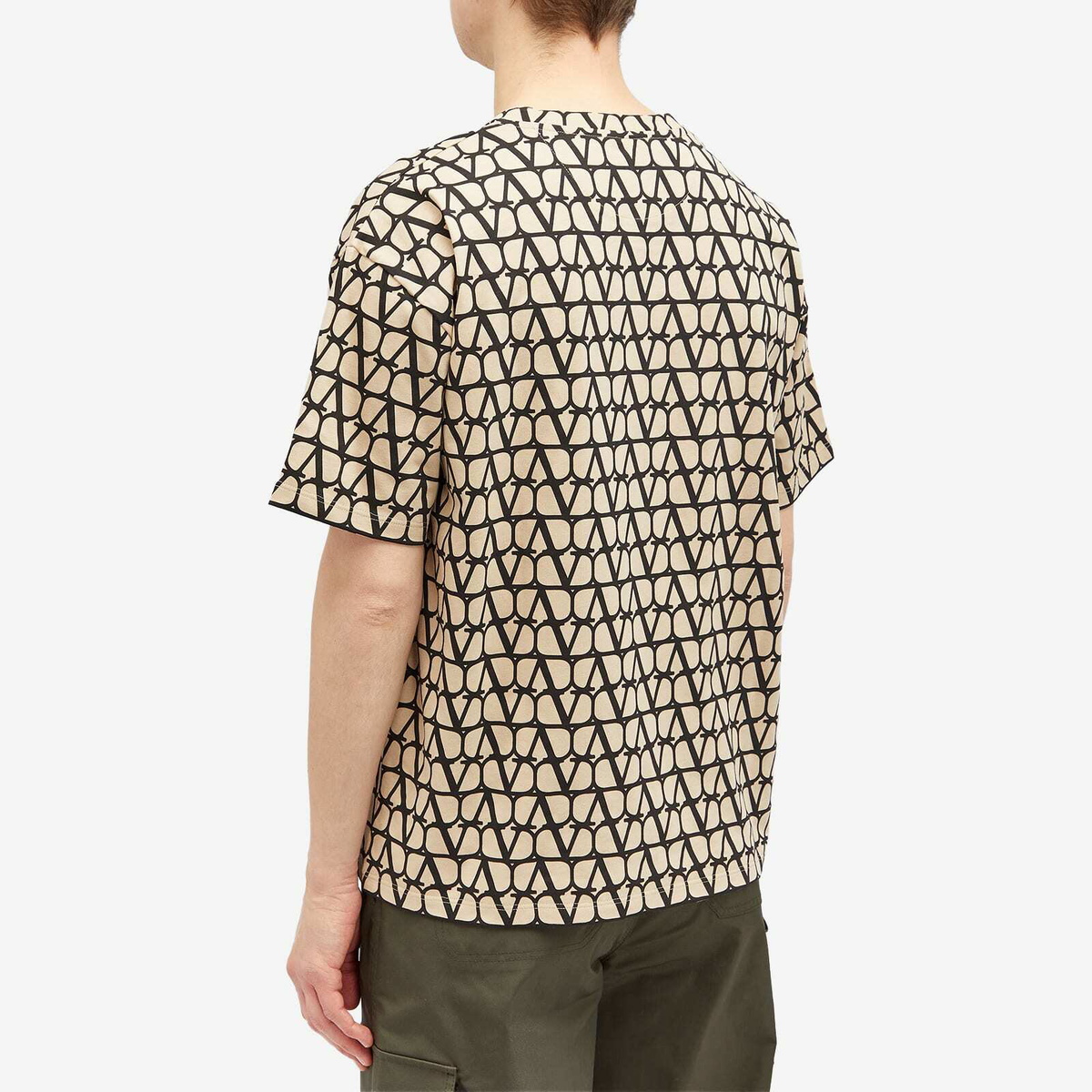 Valentino Men's Icon Oversized T-Shirt in Beige Valentino