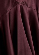 DE LA Vali Alizee Panelled Silk-blend Mini Dress Burgundy