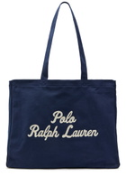Polo Ralph Lauren East West Large Logo-embroidered Canvas Tote bag - Navy - One Size