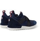 Moncler - Emilien Suede and Rubber-Trimmed Mesh Sneakers - Navy