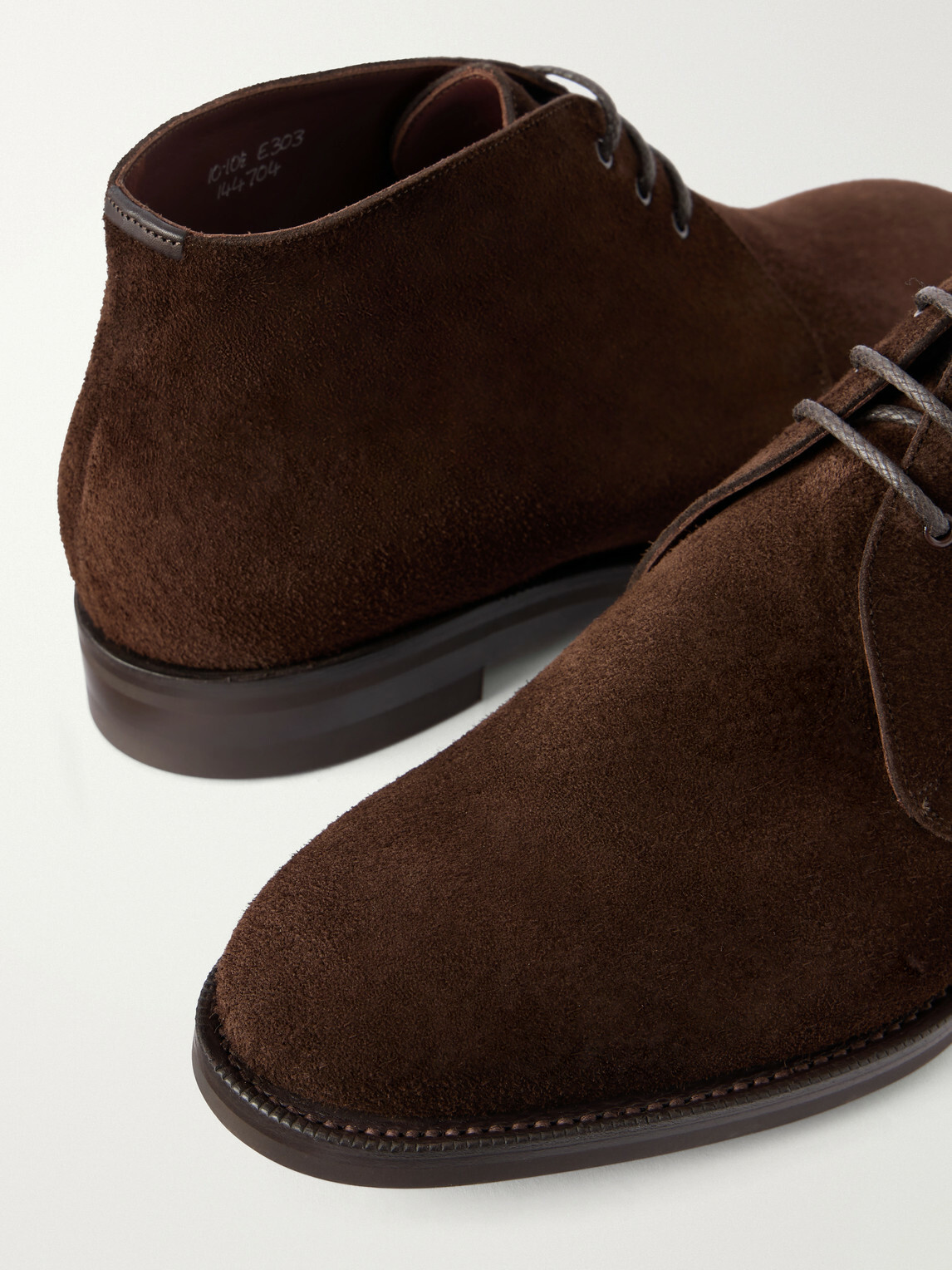 Edward Green - Lanark Waxed-Suede Desert Boots - Brown