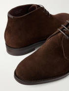 Edward Green - Lanark Waxed-Suede Desert Boots - Brown