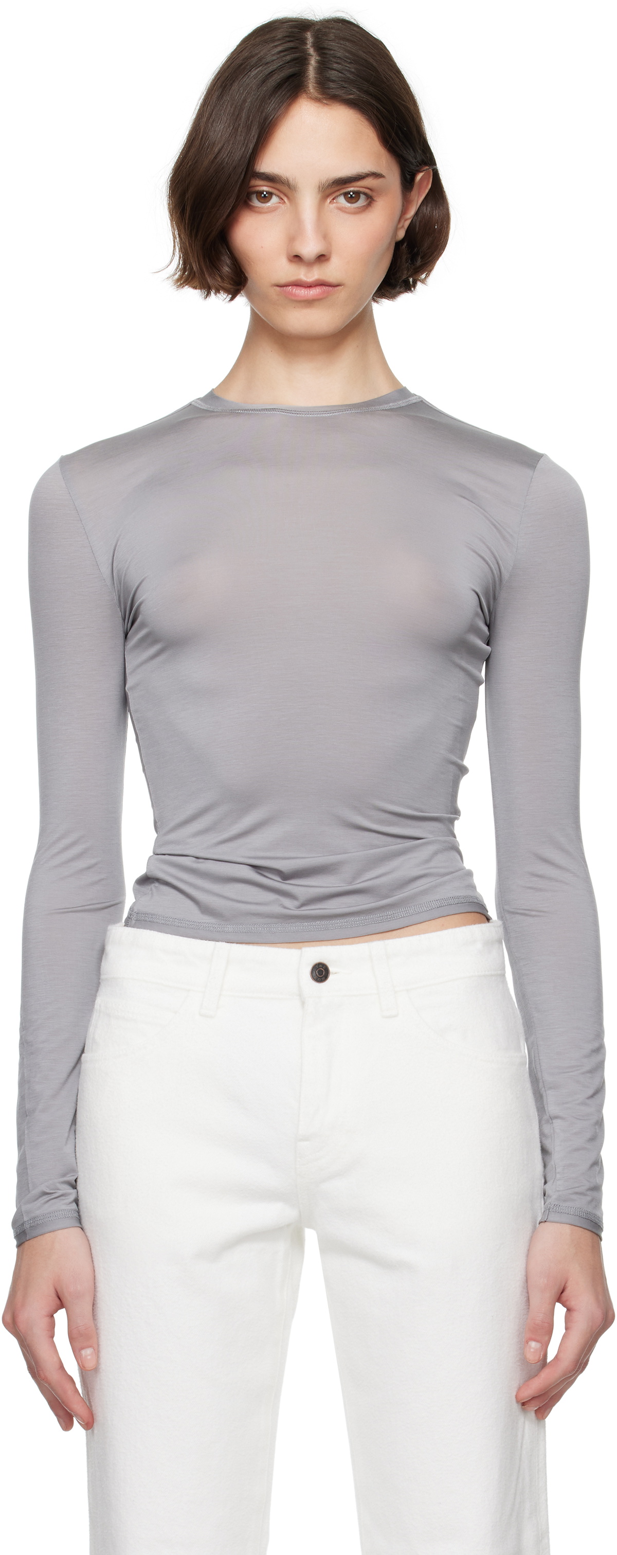 CDLP Gray Lightweight Long Sleeve T-shirt