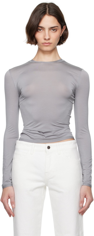 Photo: CDLP Gray Lightweight Long Sleeve T-shirt