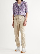 ISABEL MARANT - Mexikah Grandad-Collar Floral-Print Cotton-Voile Shirt - Purple