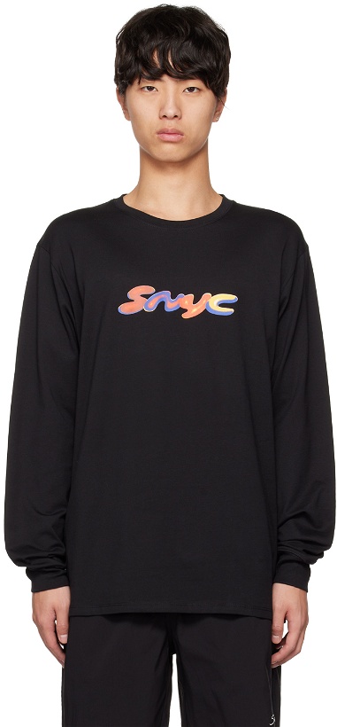 Photo: Saturdays NYC Black 3D 'SNYC' Long Sleeve T-Shirt