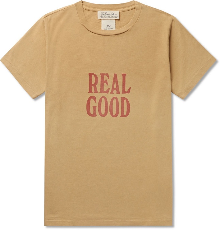 Photo: Remi Relief - Printed Cotton-Jersey T-Shirt - Yellow