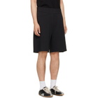Moncler Black Interlock Cotton Blend Shorts