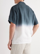 Portuguese Flannel - Convertible-Collar Dip-Dyed Linen Shirt - White
