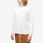 Battenwear Men's Long Sleeve 10th Anniversary Pocket T-Shirt in White