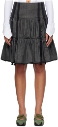 Paula Canovas Del Vas Gray Charm Midi Skirt