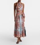 Zimmermann Aster printed silk crop top