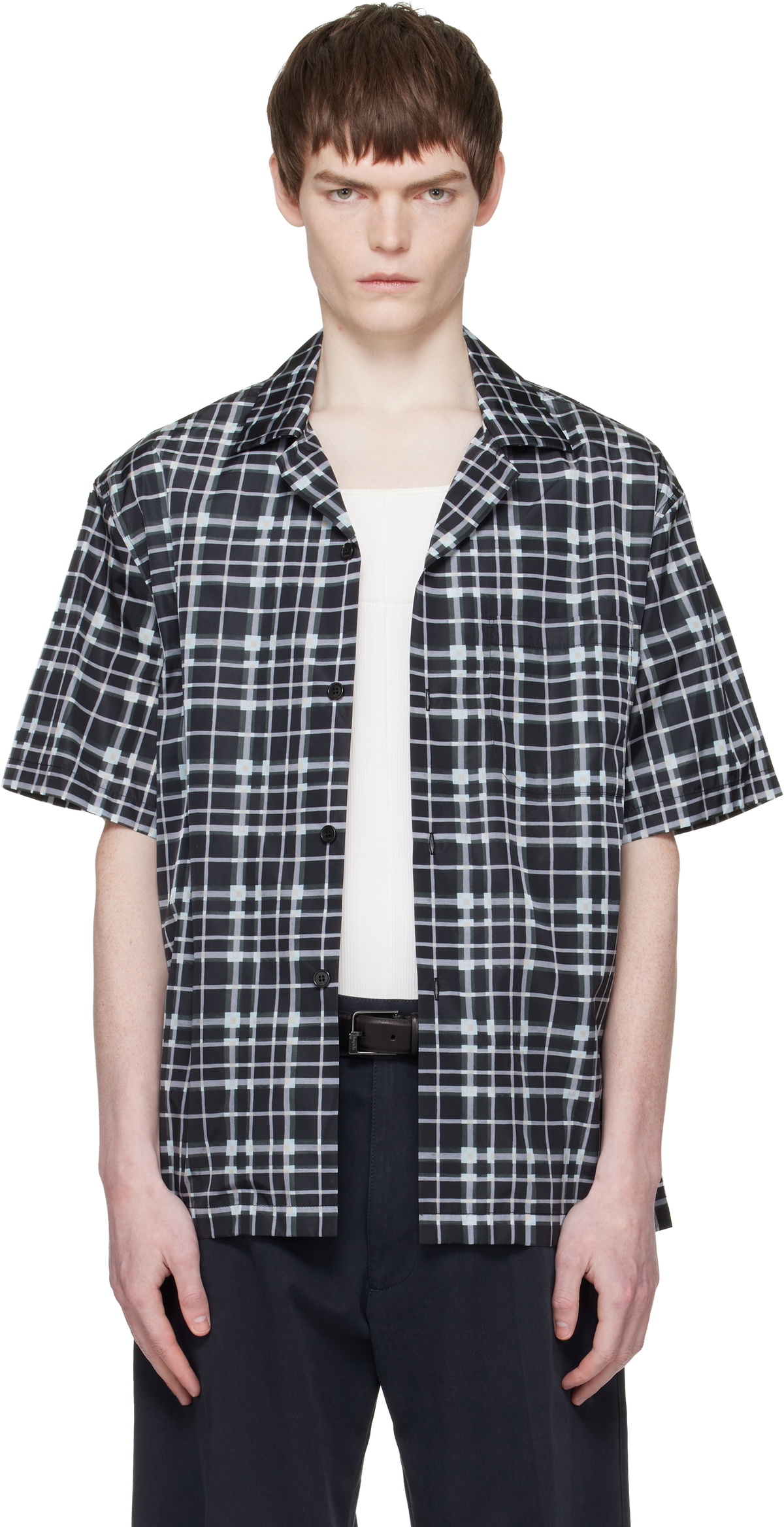 Lanvin Black Checked Shirt