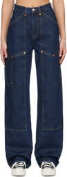 Re/Done Blue Super High Workwear Jeans