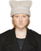 MM6 Maison Margiela Beige Knit Beanie