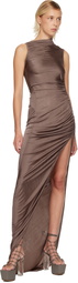 Rick Owens Lilies Taupe Concordians Svita Maxi Dress
