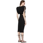 Versace Black Sculptural Shoulder Cut-Out Dress