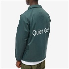 Quiet Golf Men's Typeface Coach Jacket in Forest